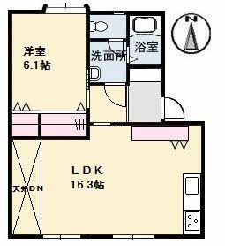 下関市彦島向井町のアパートの間取り