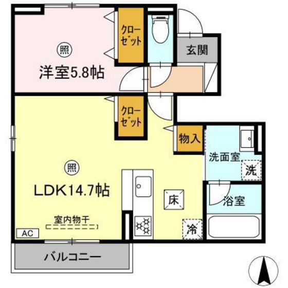 【広島市安佐南区安東のアパートの間取り】