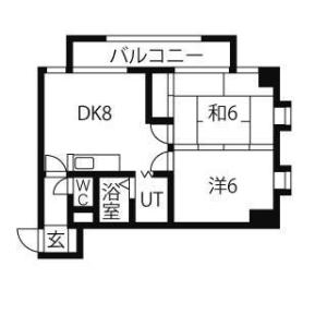 ミディメゾンタテオカ南方館の間取り