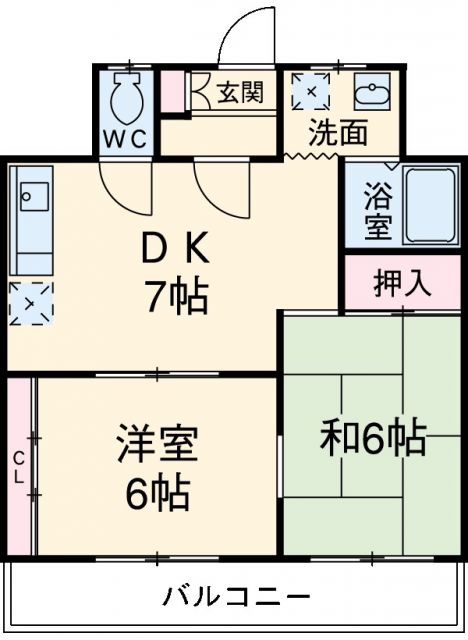 名古屋市熱田区玉の井町のマンションの間取り