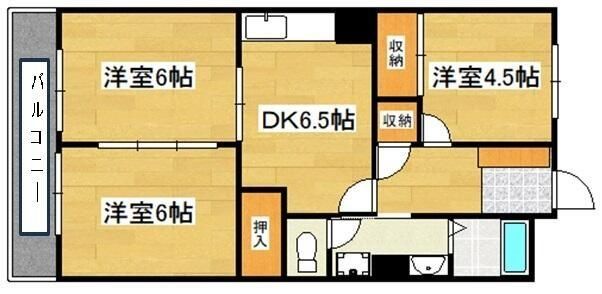 船橋市本中山のマンションの間取り