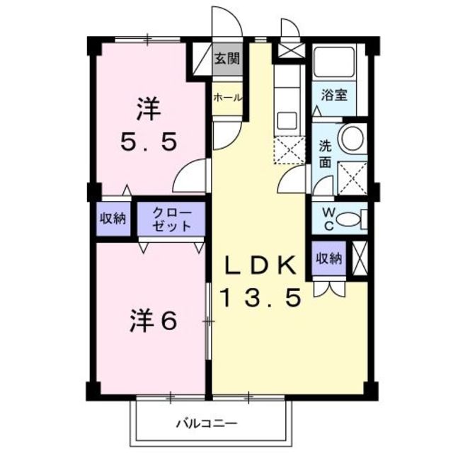 厚木市上依知のアパートの間取り