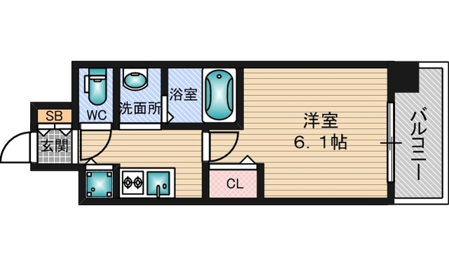 ララプレイス新大阪シエスタの間取り