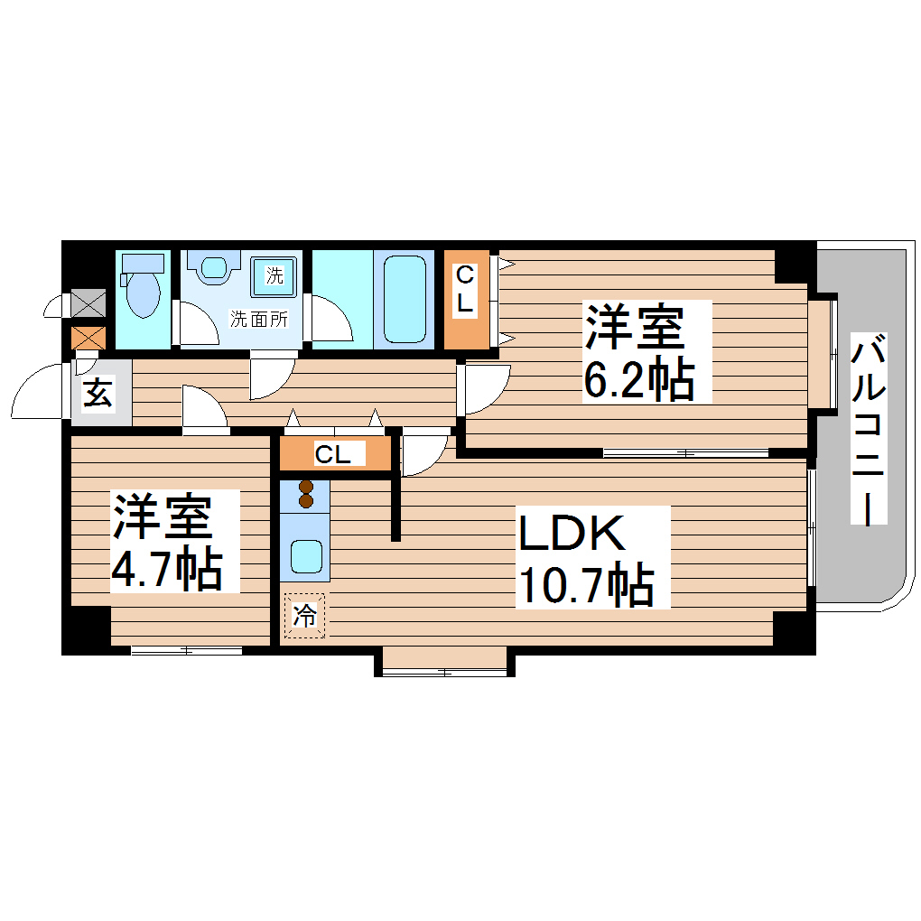 ベルメゾン新田東の間取り