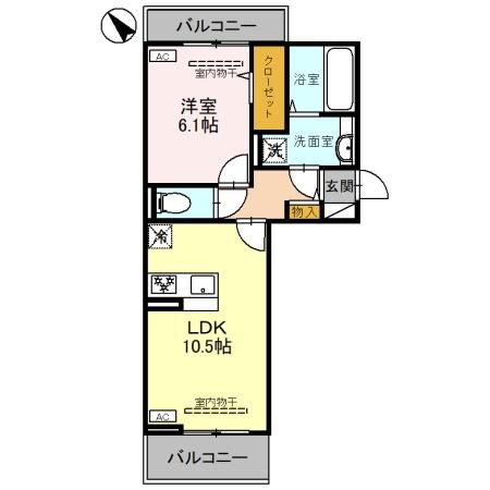 D-ROOM歌川町の間取り