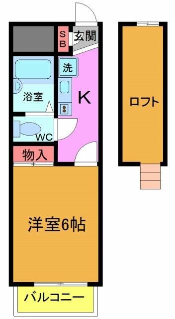 千葉市中央区都町のマンションの間取り