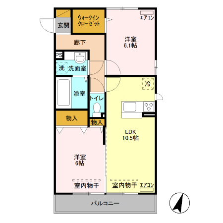 グランオッツ II　Ａの間取り