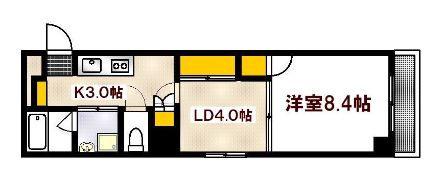 エイトバレー広島駅前通りの間取り