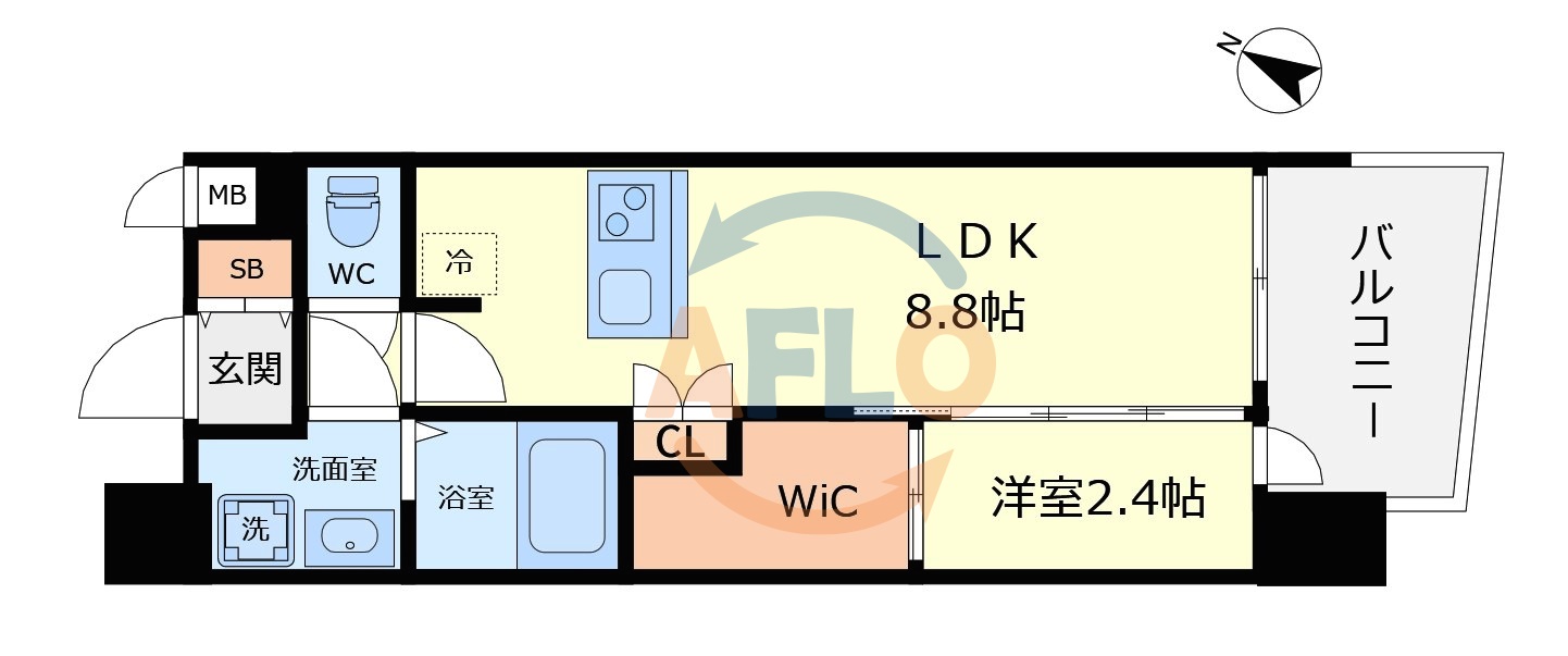 セレニテ阿波座ミラクの間取り