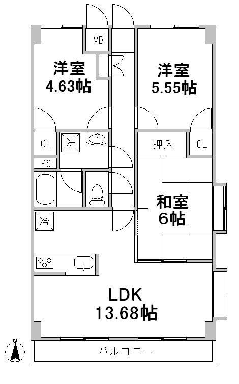 サンパレスの間取り