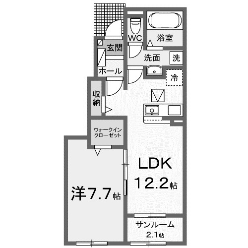 行田市棚田町のアパートの間取り