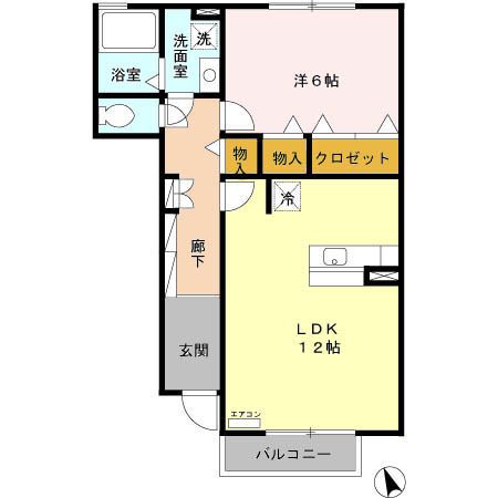 メゾン アンダルシア　Ｃの間取り