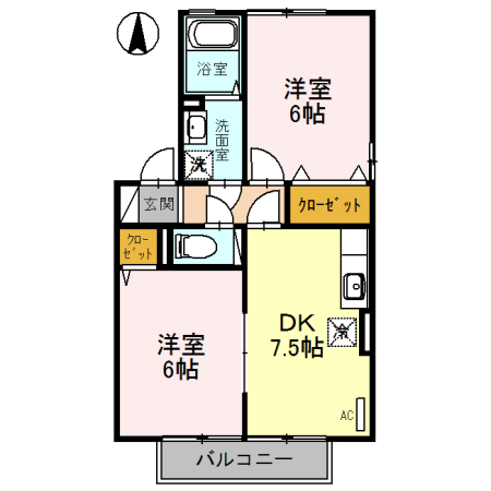 【リビングタウン南四ツ居　Ａの間取り】