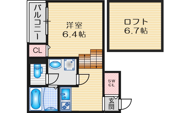 プランドール鶴舞の間取り