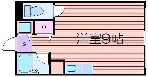 大阪市中央区松屋町住吉のマンションの間取り