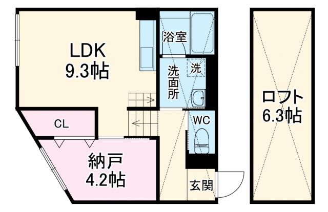 スマイシアＡｐａｒｔｍｅｎｔ西條町462-2、46の間取り