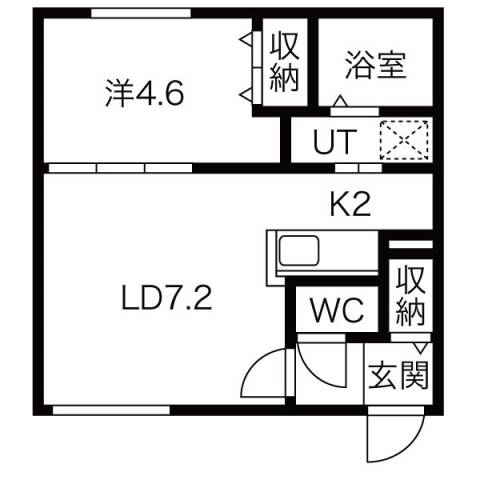 Ferio北大前(フェリオ北大前)の間取り