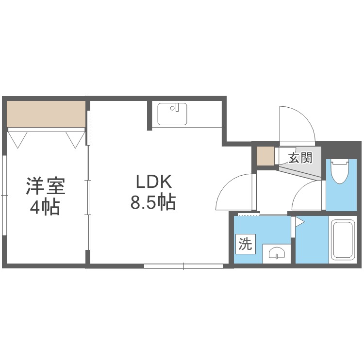 ラフィーネ東札幌の間取り