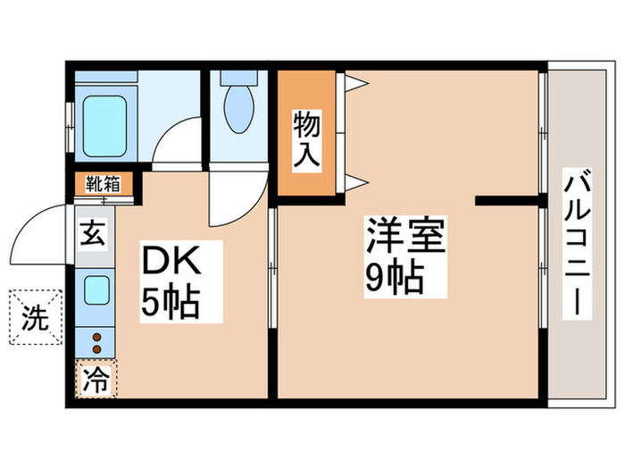 賀志家コ-ポの間取り
