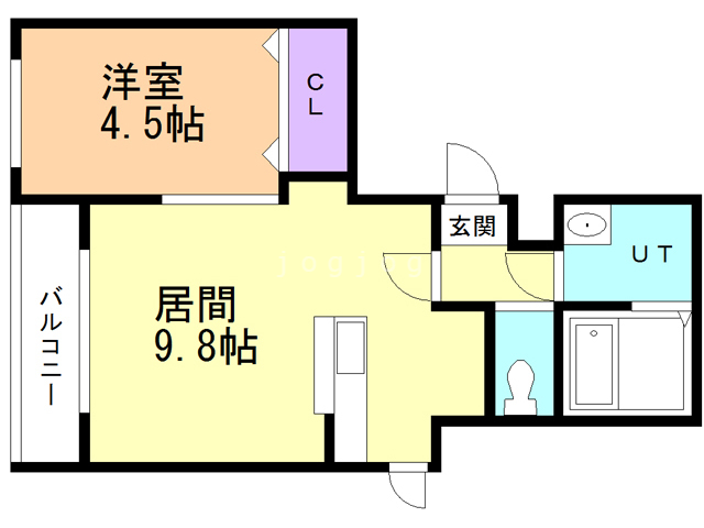 札幌市西区山の手三条のマンションの間取り