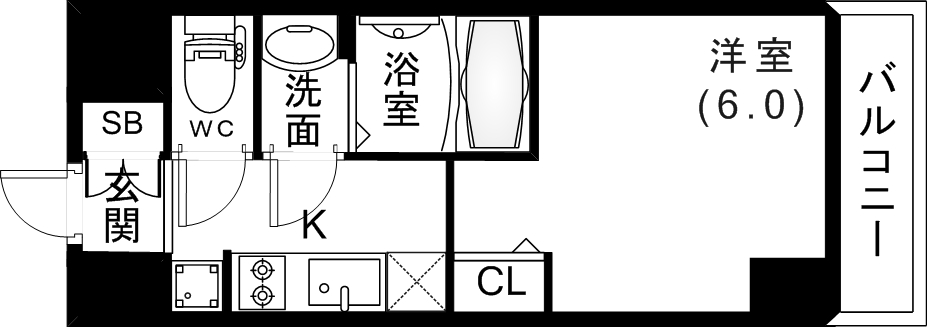 プレサンス神戸元町ベルシオンの間取り