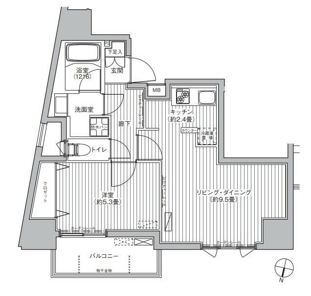 文京区目白台のマンションの間取り