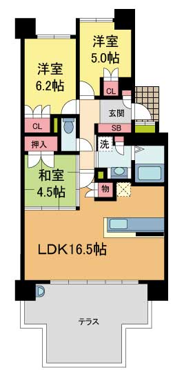 ライオンズ苦楽園グランフォートの間取り