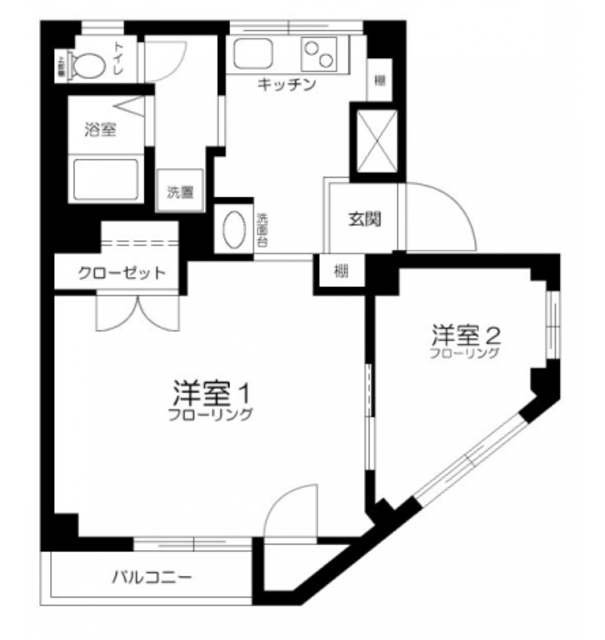 北区田端のマンションの間取り