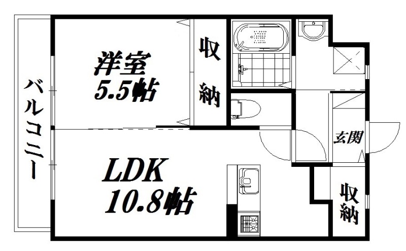 浜松市浜名区小松のマンションの間取り