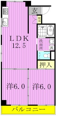 サンハイツ川甚の間取り