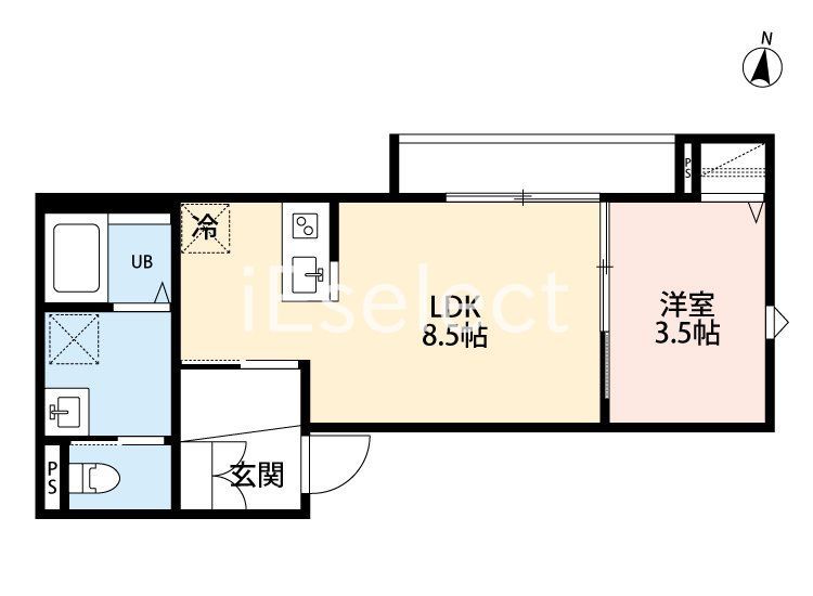 千葉市若葉区西都賀のアパートの間取り