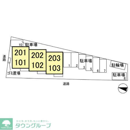 【さいたま市西区大字内野本郷のアパートの駐車場】