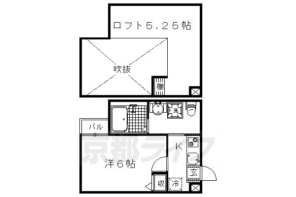 【京都市上京区大北小路東町のマンションの間取り】