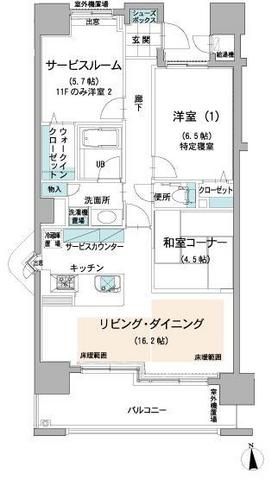 杉並区桃井のマンションの間取り