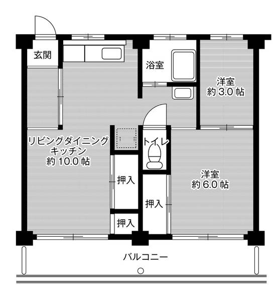 ビレッジハウス羽黒1号棟の間取り