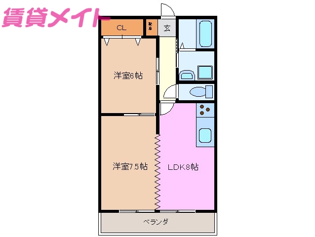 シャトレ桑名の間取り