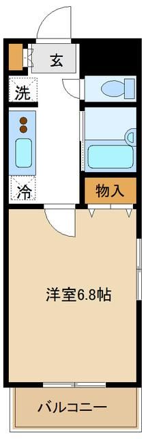 伊勢原市伊勢原のマンションの間取り