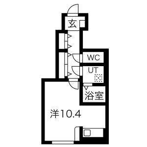 寒河江市大字高屋のアパートの間取り