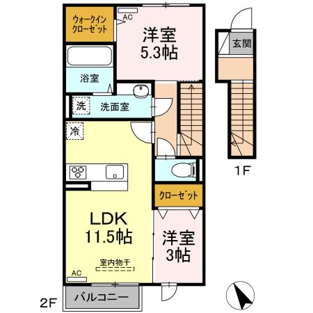 ウィルコート南花岡の間取り
