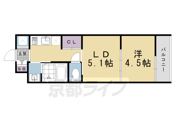 アドバンス京都リエートIの間取り