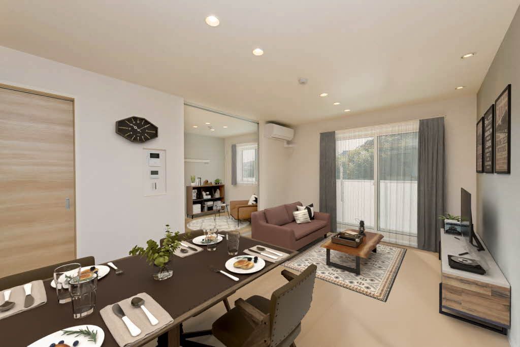 居室・リビング　家具等はＣＧ加工であり、賃貸物件に付属しておりません。