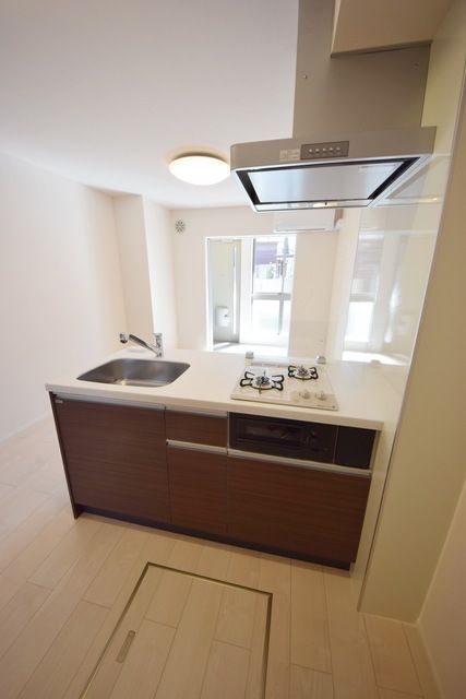 キッチン　★２口ガスコンロ・グリル付きのキッチンです★