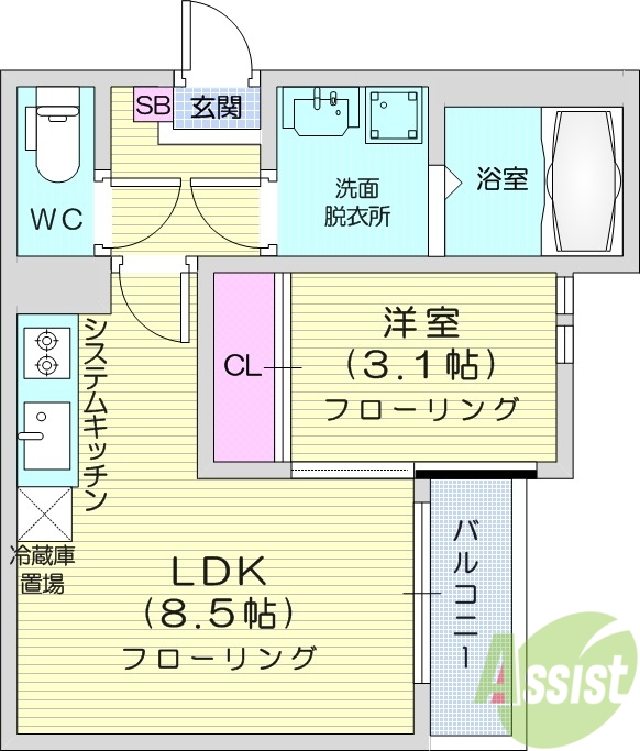 REGALEST NORTHの間取り写真