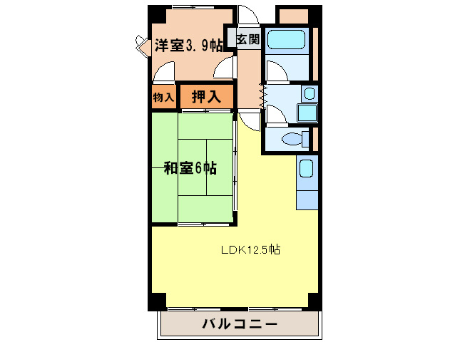 マンションピエ-ルの間取り写真