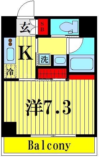 都営大江戸線 森下駅 徒歩1分 9階建 築6年の間取り写真
