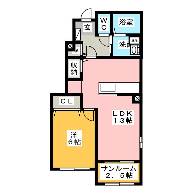 サン パインテイル Aの間取り写真