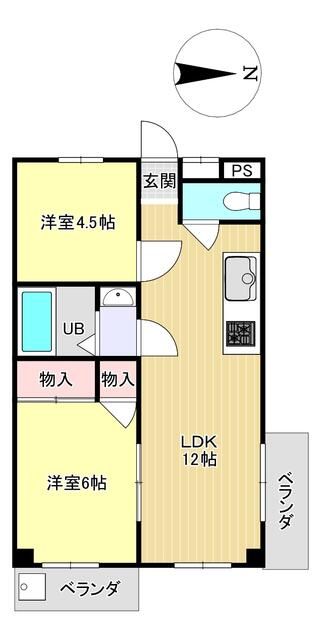第1フクモトハイツの間取り写真