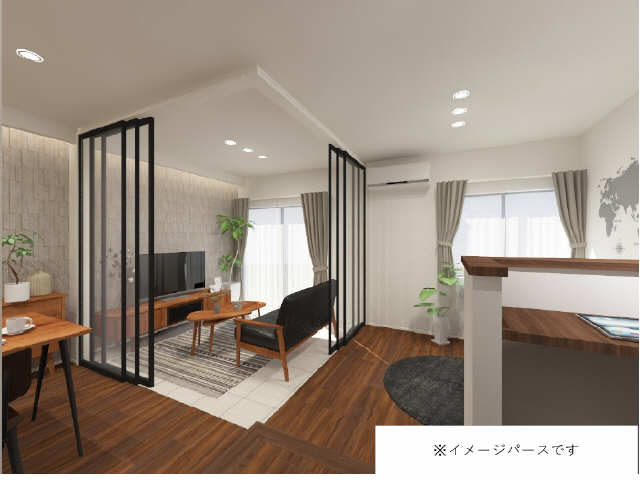 グリーンヒルズ113B棟の居間写真