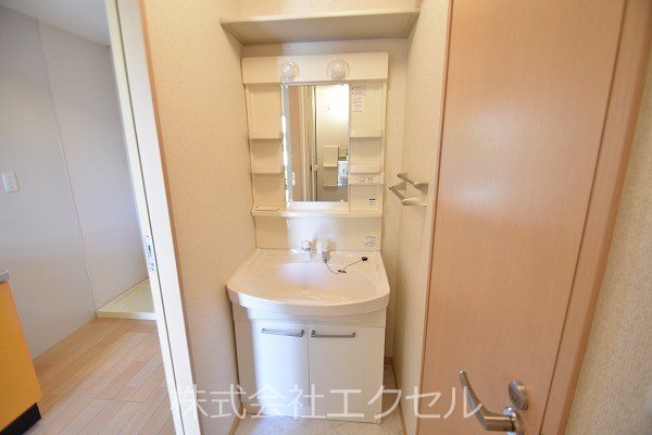 洗面設備　シャワー付き洗面化粧台です。
