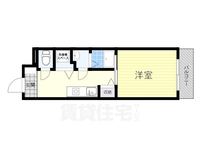 阪急京都線 茨木市駅 徒歩3分 3階建 築43年の間取り写真